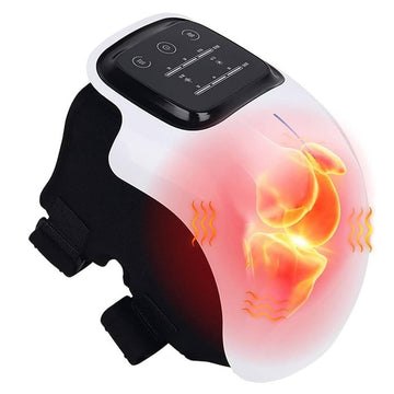 Smart Wearable Knee Massager with Large LED Screen, Rechargeable Knee Massage with Heat for Knee Joint Pain Injury, Swelling & Stiffness - Imported from UK